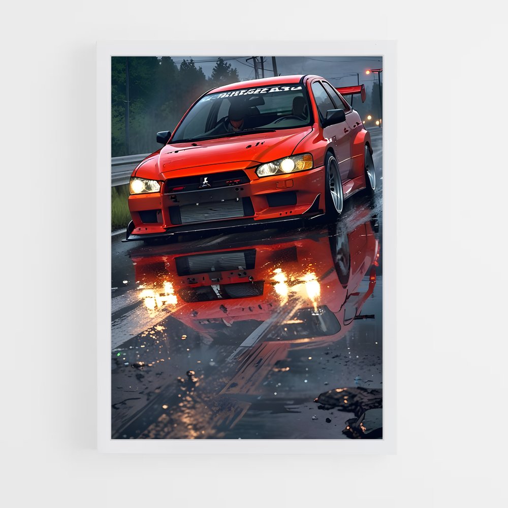 Poster Puddle Power – affiche Mitsubishi (vue 3)